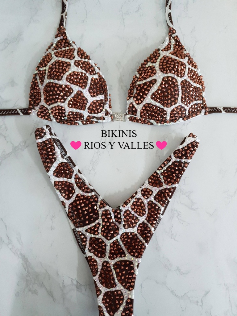 ¡DESCUENTO! Animal print full bling (32 A o B)