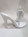 Full Bling Silver Heels