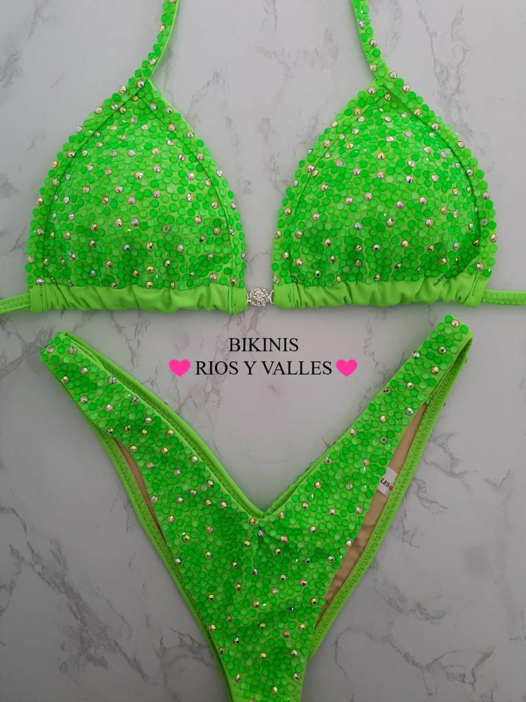 ¡DESCUENTO! Neon Green Crystal AB