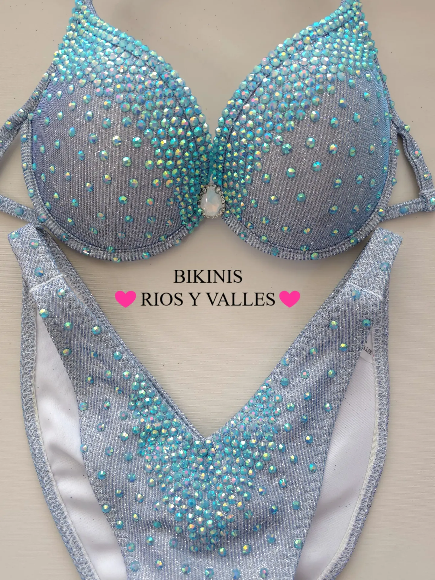 Cascada Azul Pastel Glitter